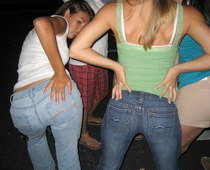 Teens in jeans